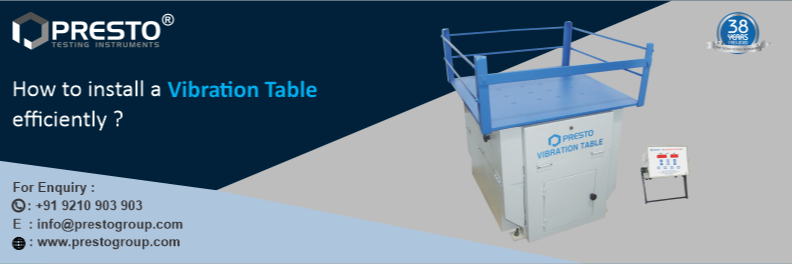 How to install a vibration table efficiently?